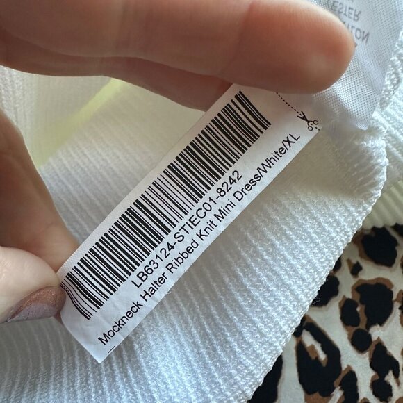 Quince High Neck Ribbed Knit Mini Dress Womens Size XL Minimalist Clean Girl - Picture 7 of 9